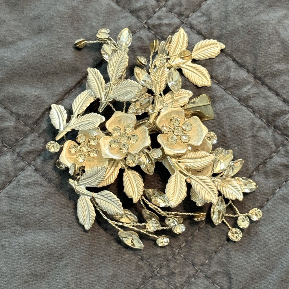 Silver Wedding Hair Clip